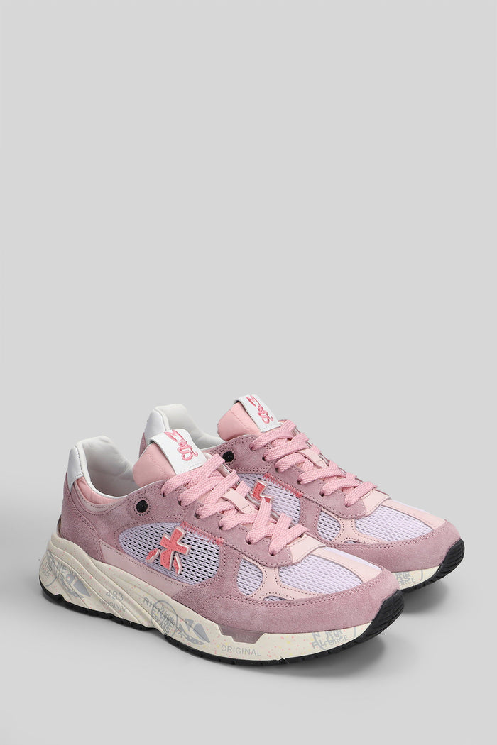 Mase Sneakers Rose-Pink Suede And Fabric Scarpe