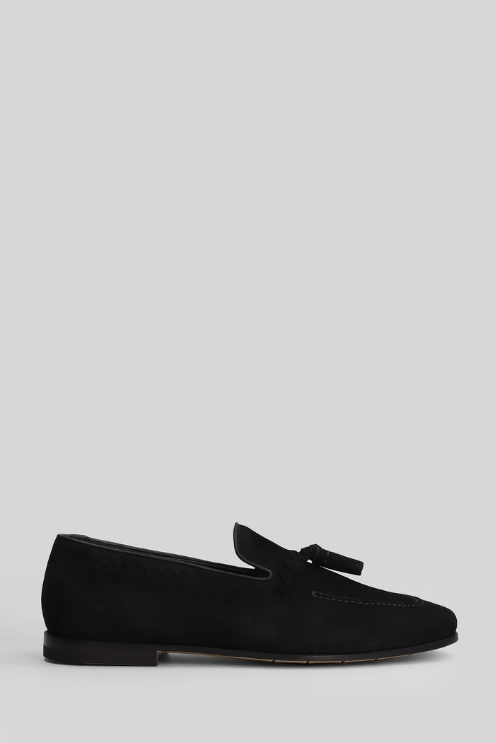 Loafers Black Suede Scarpe