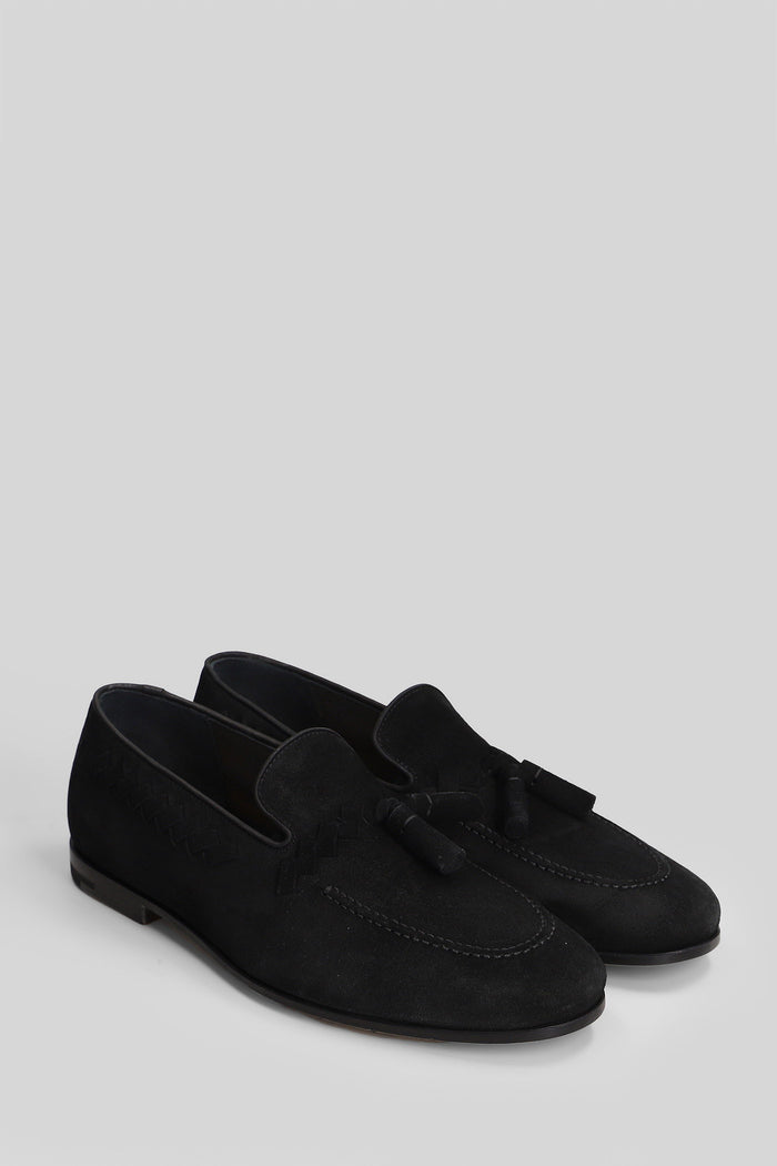 Loafers Black Suede Scarpe