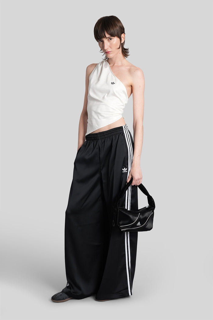 Satin Tp Wl Pants Black Polyester Abbigliamento