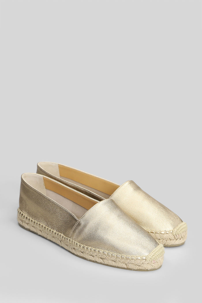 Kenda-118 Espadrilles Gold Leather Scarpe