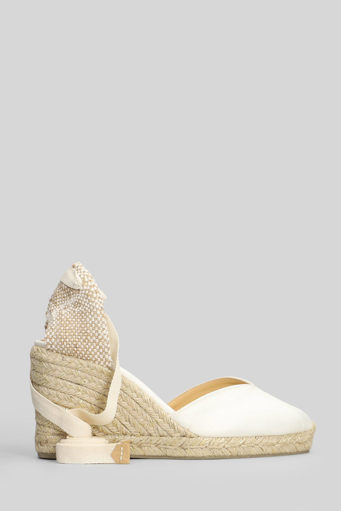 Chiara-8-006 Wedges White Satin Scarpe