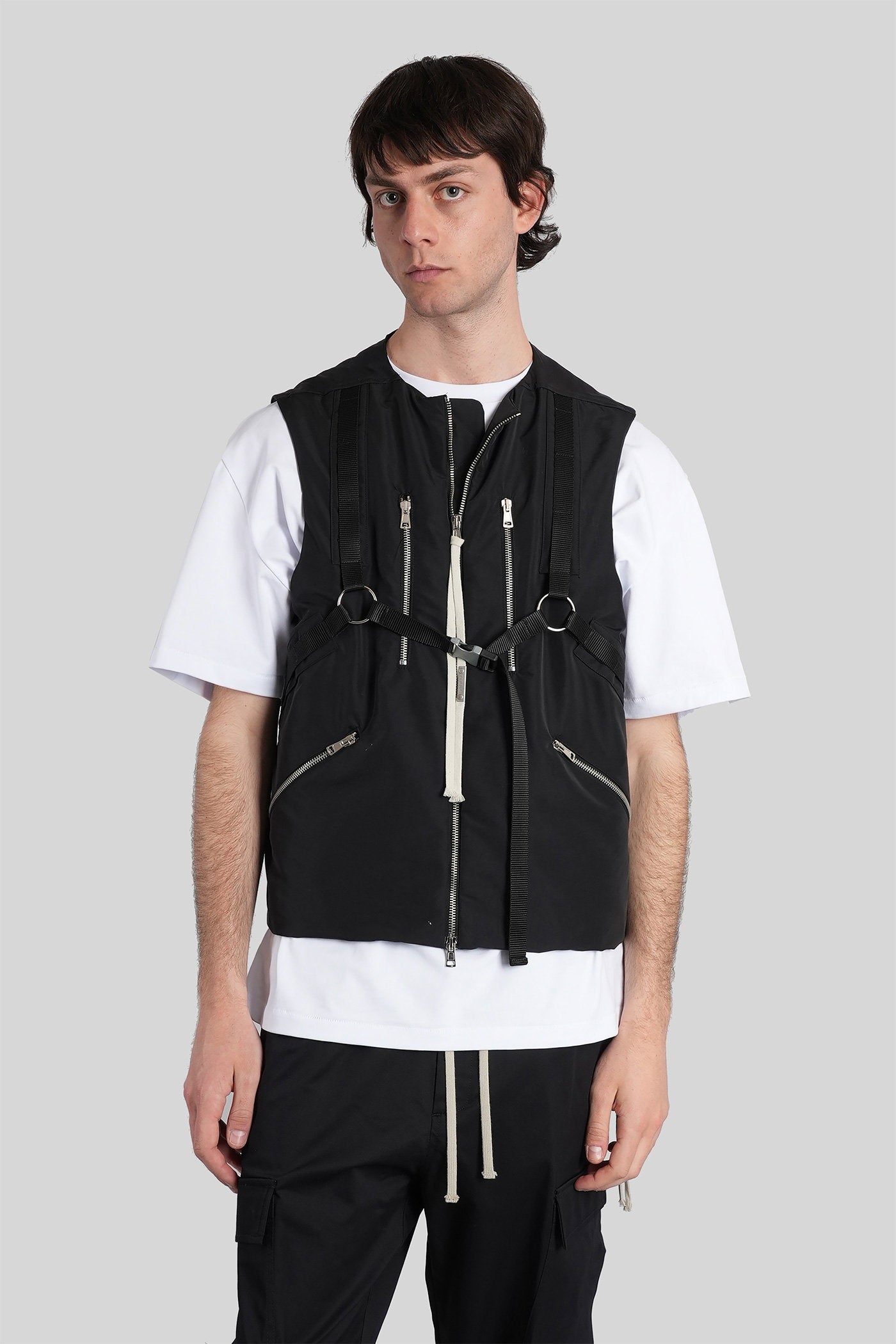 Aska Vest Black Nylon Abbigliamento