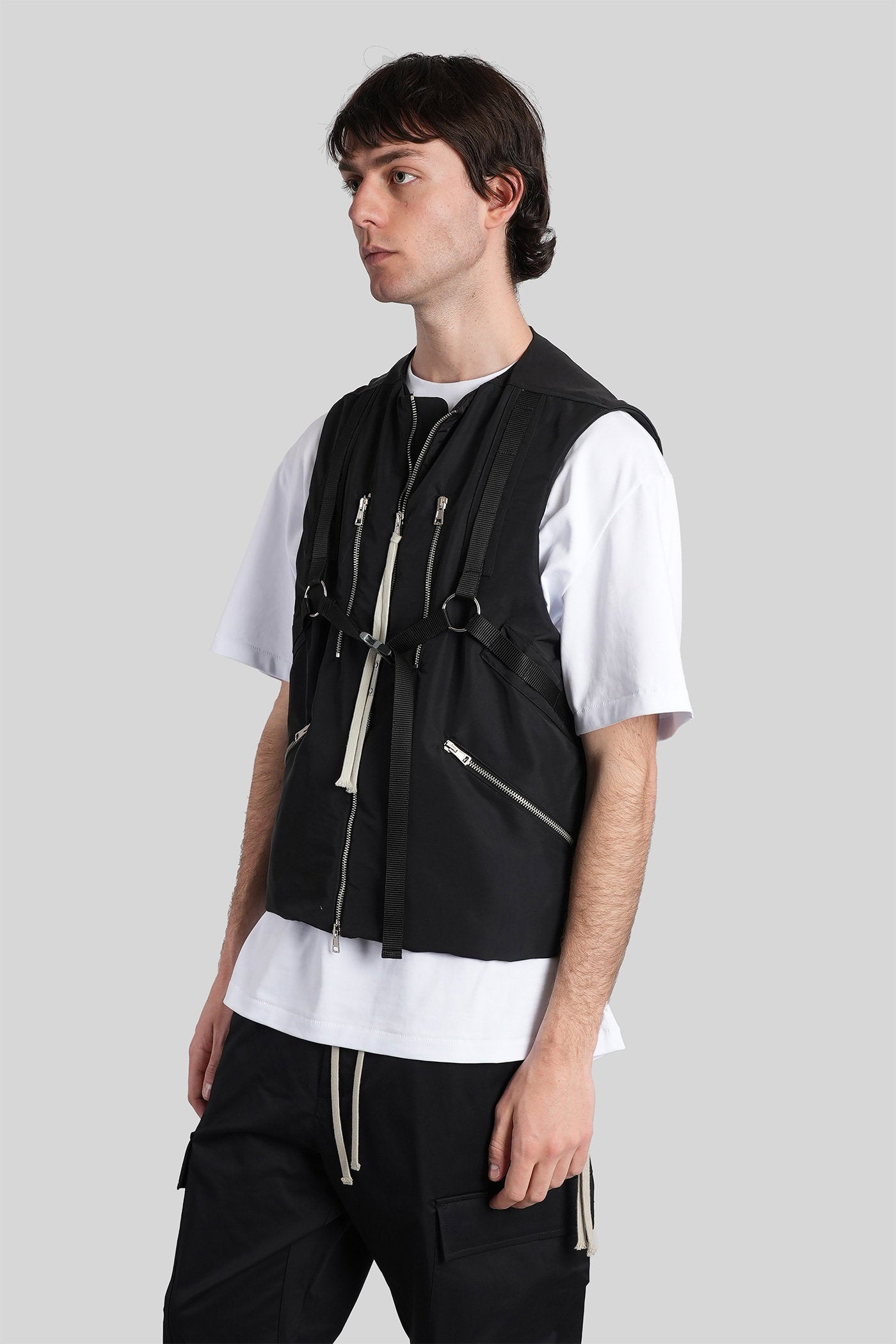 Aska Vest Black Nylon Abbigliamento