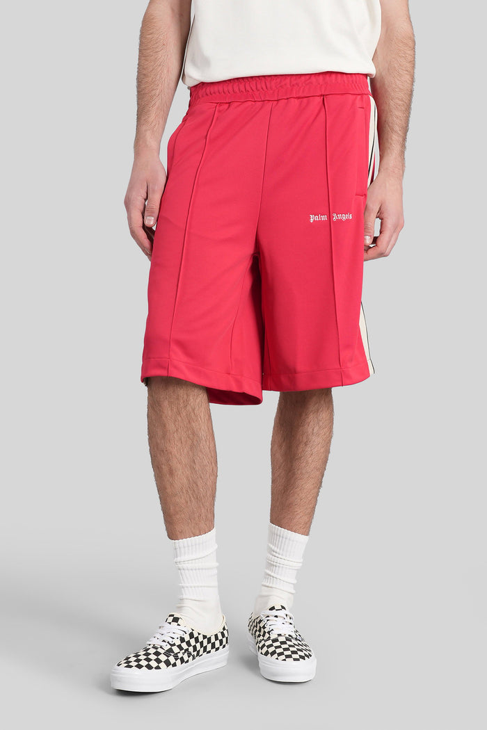 Shorts Red Polyester Abbigliamento