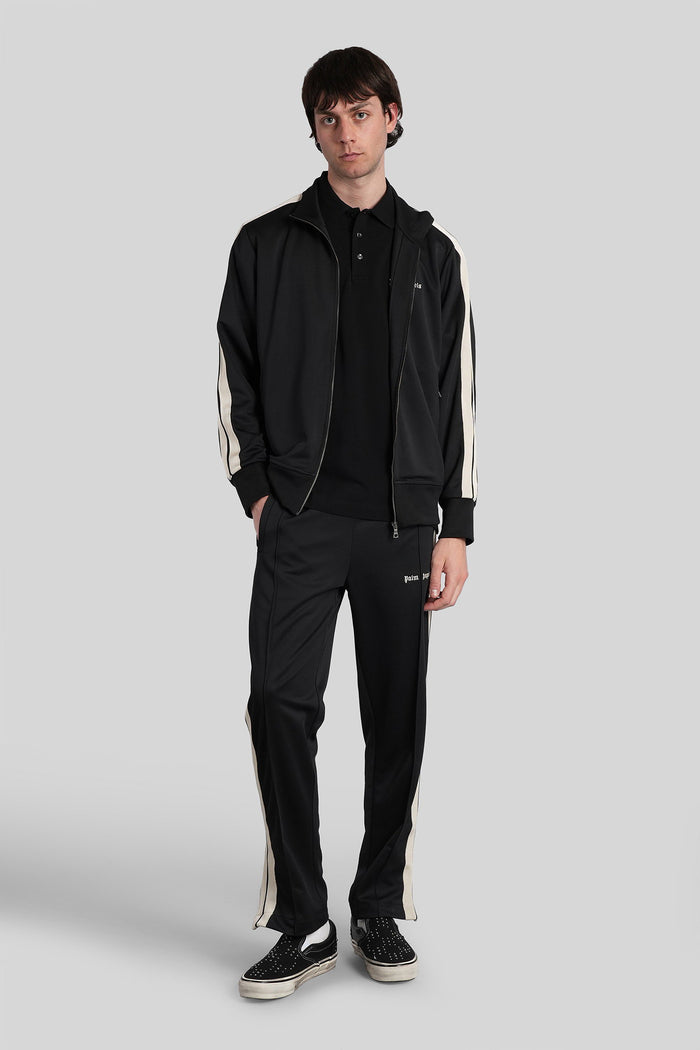 Casual Jacket Black Polyester Abbigliamento