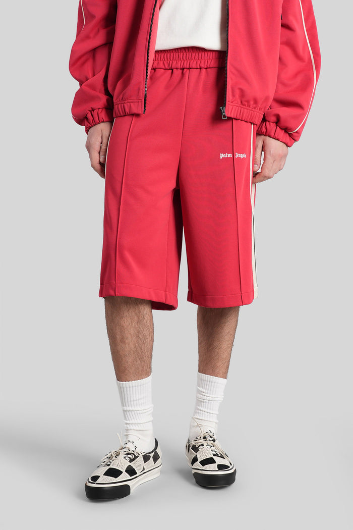 Shorts Red Polyester Abbigliamento