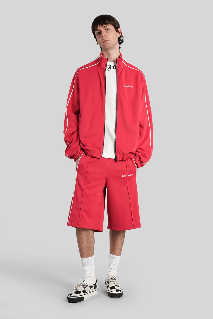 Shorts Red Polyester Abbigliamento