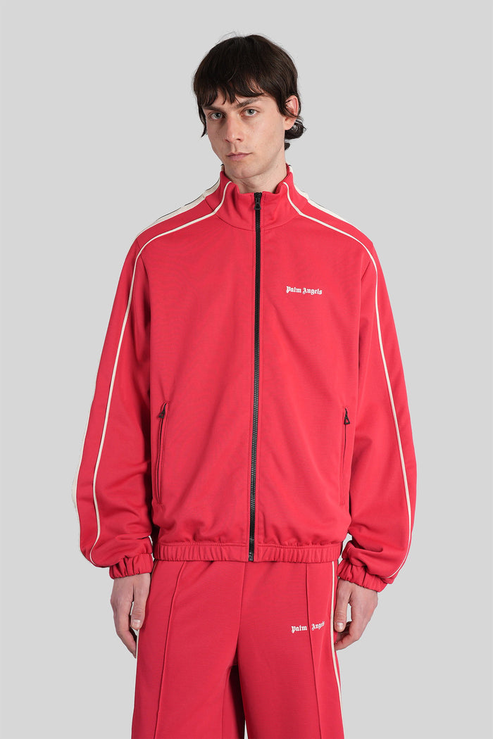 Casual Jacket Red Polyester Abbigliamento