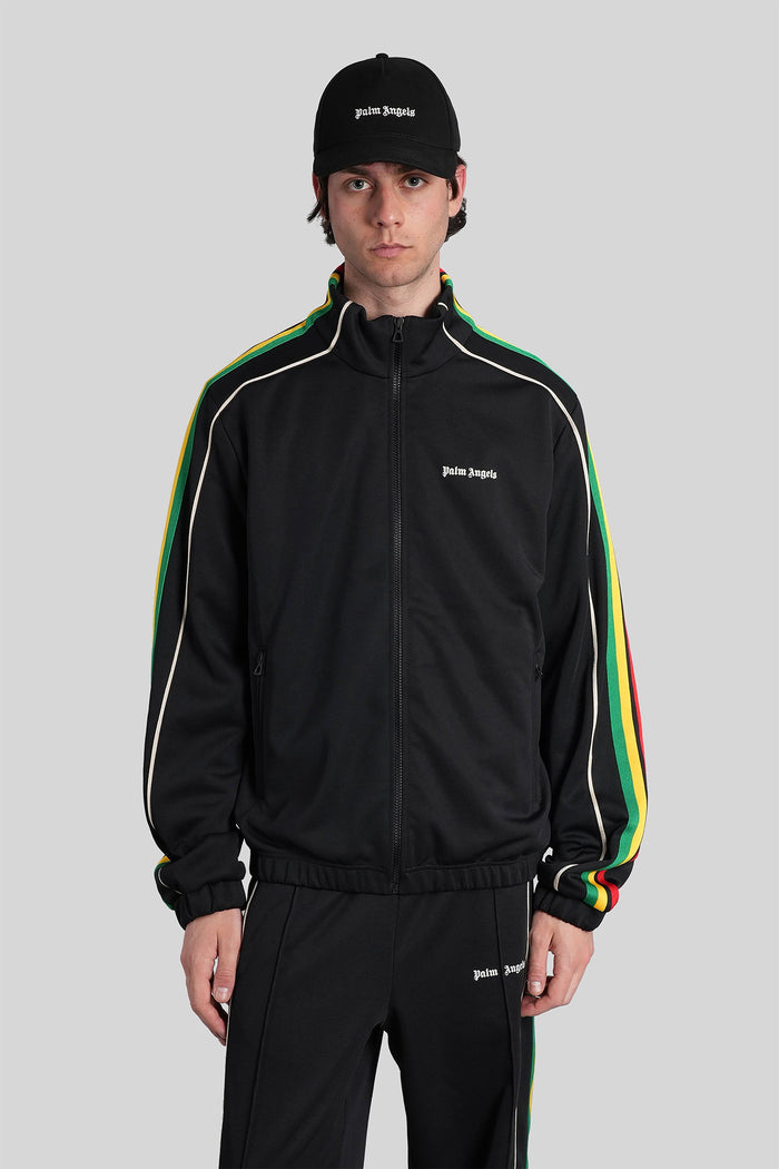 Casual Jacket Black Polyester Abbigliamento