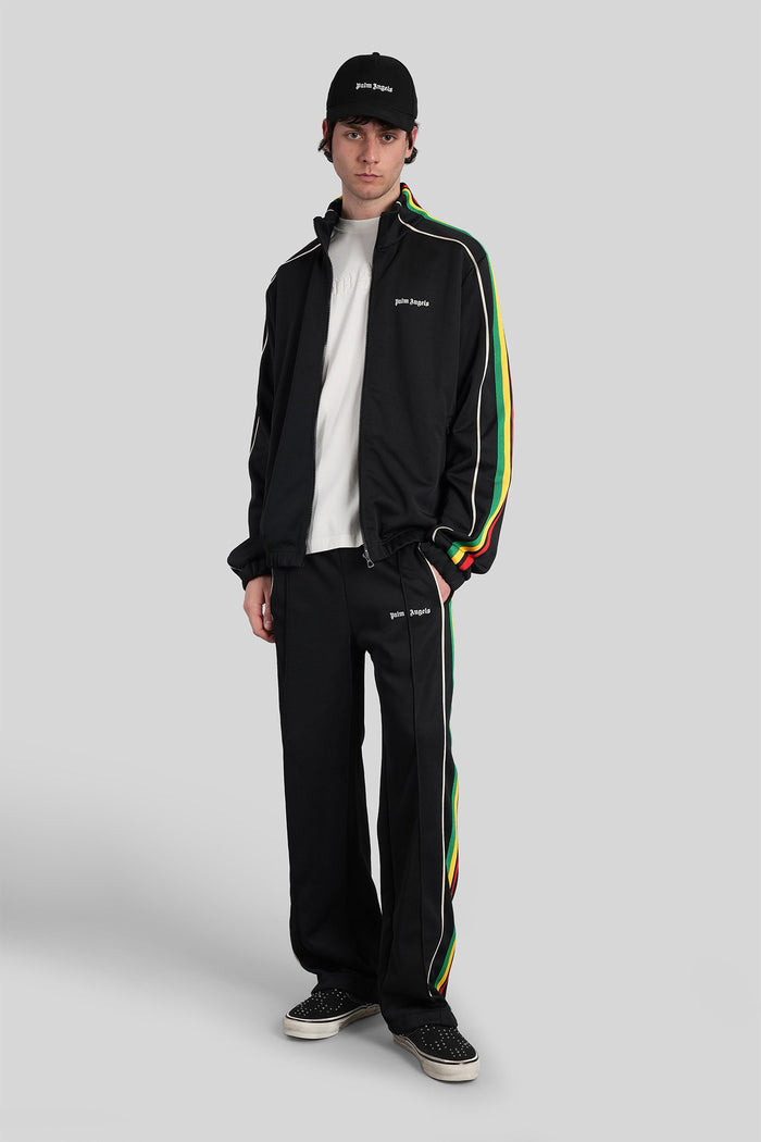 Casual Jacket Black Polyester Abbigliamento