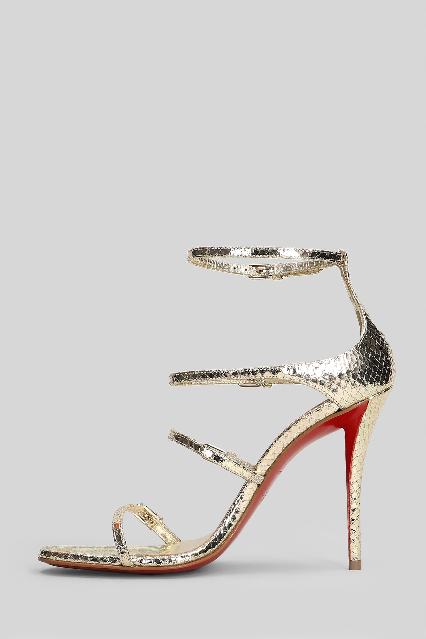 Millenium 100 Sandals Gold Leather Scarpe