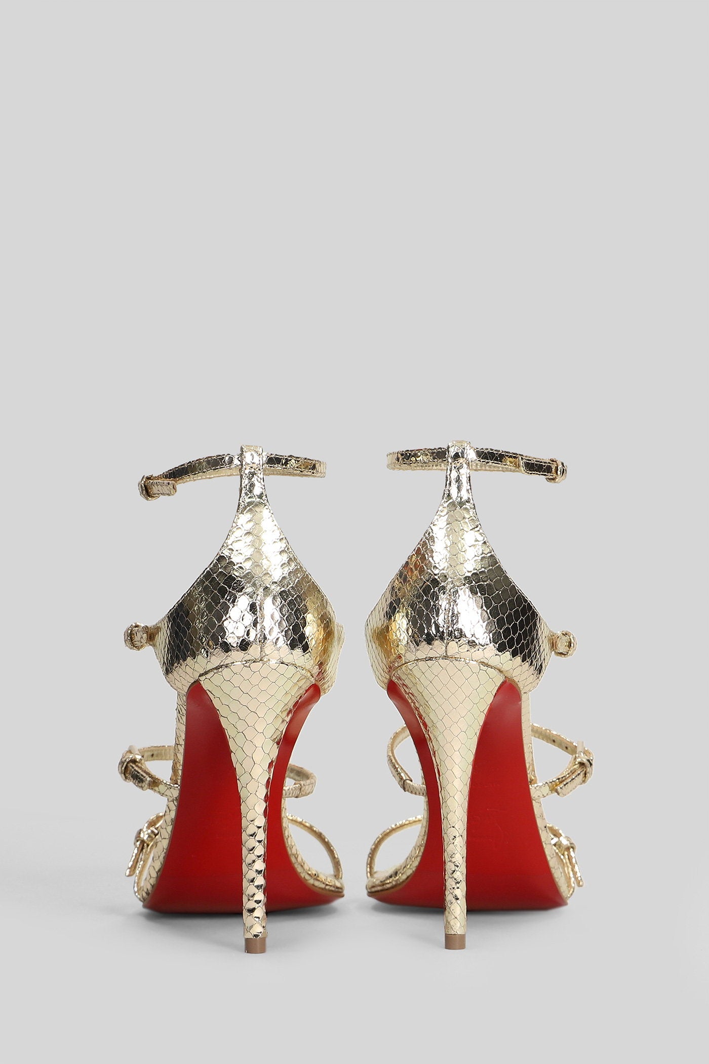 Millenium 100 Sandals Gold Leather Scarpe