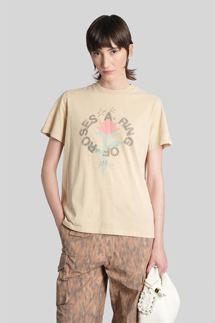 T-Shirt Beige Cotton Abbigliamento