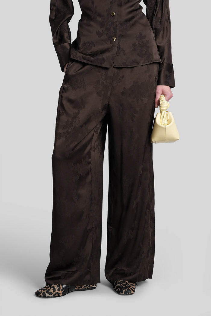 Pants Brown Acetate Abbigliamento