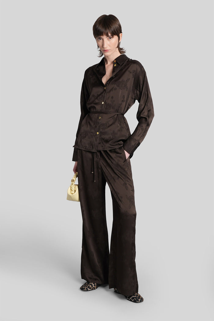 Pants Brown Acetate Abbigliamento
