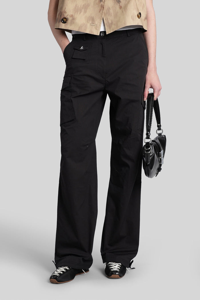 Pants Black Cotton Abbigliamento