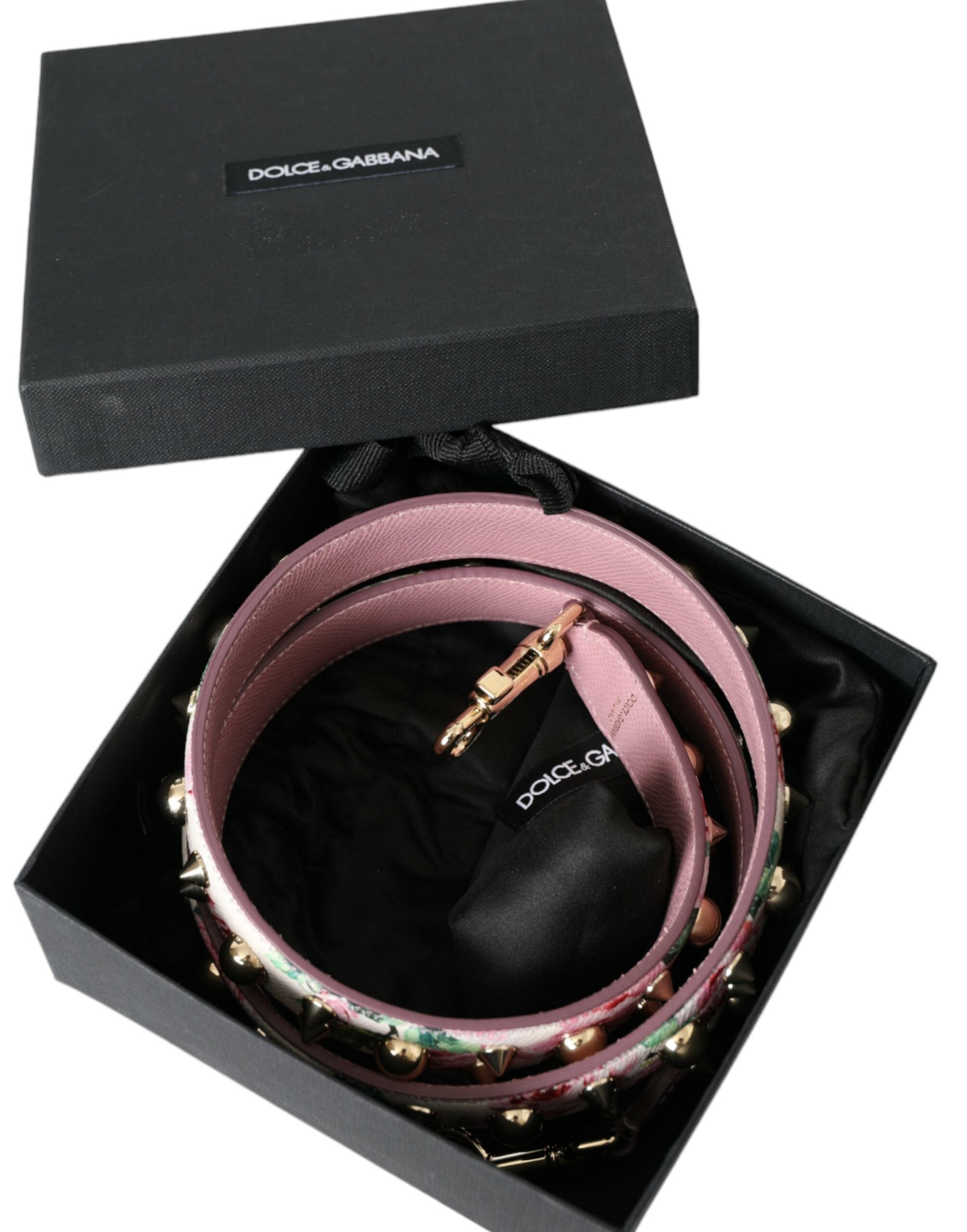 Pink Floral Handbag Accessory Shoulder Strap Calf Leather Bag