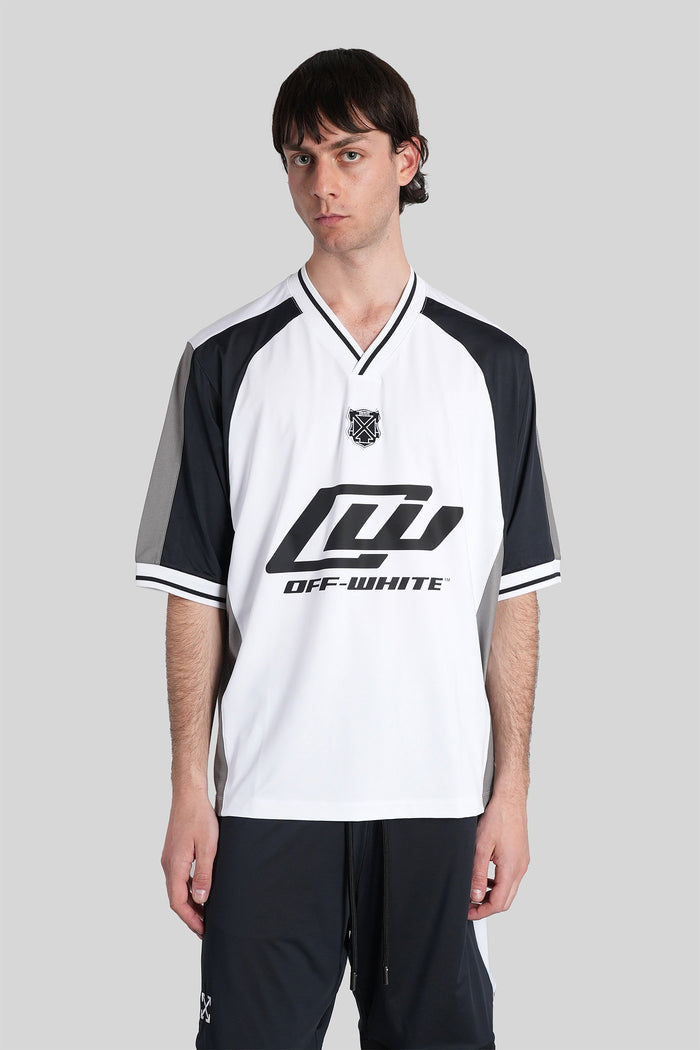 T-Shirt White Polyester Abbigliamento