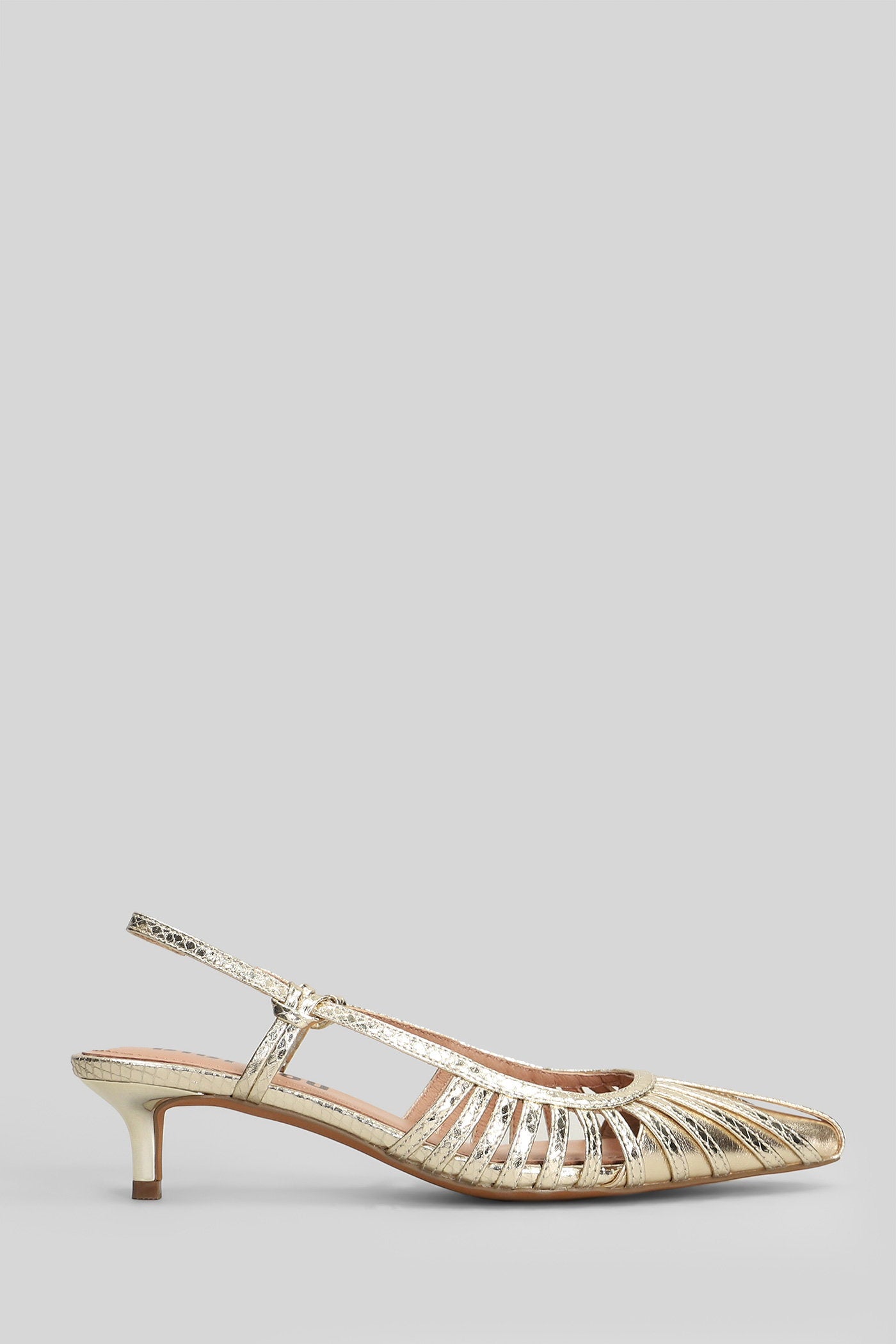 Zin Pump 45 Pumps Gold Leather Scarpe