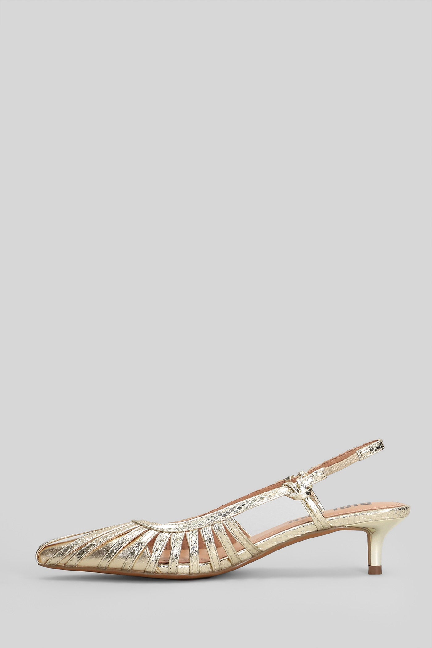Zin Pump 45 Pumps Gold Leather Scarpe