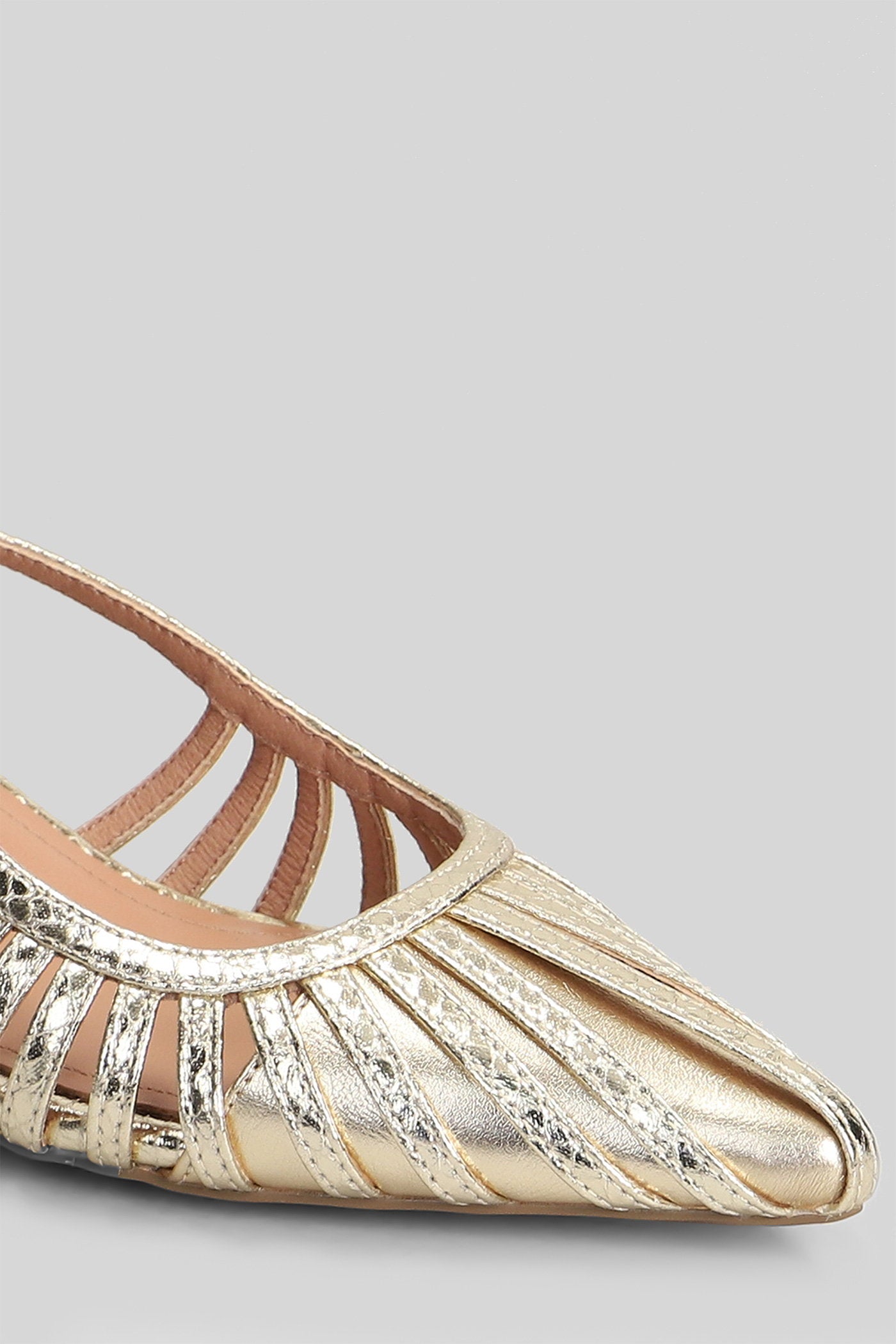 Zin Pump 45 Pumps Gold Leather Scarpe