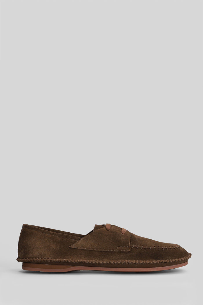 Lace Up Shoes Brown Suede Scarpe