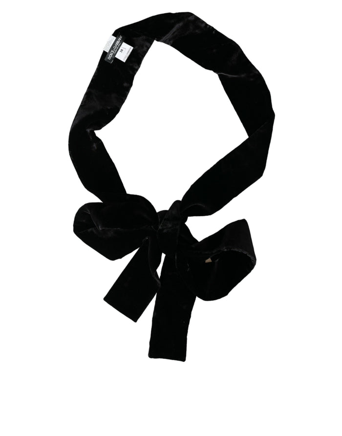 Dolce & Gabbana 75% Viscose 15% Cotton 10% Silk belt in black