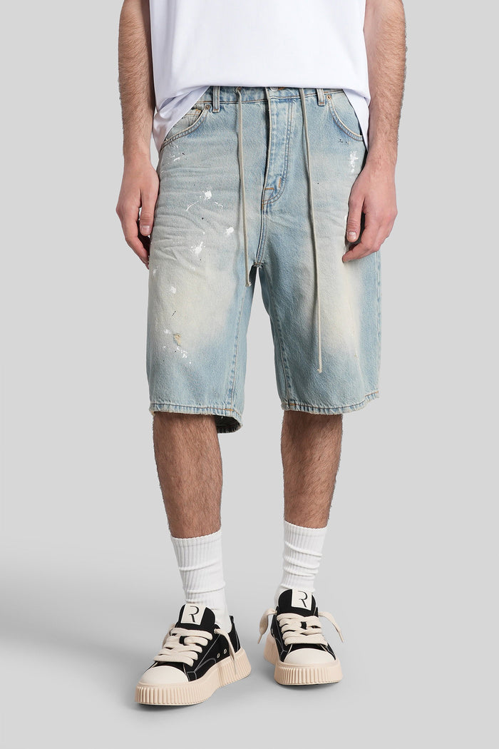 02 Denim Shorts Cyan Abbigliamento