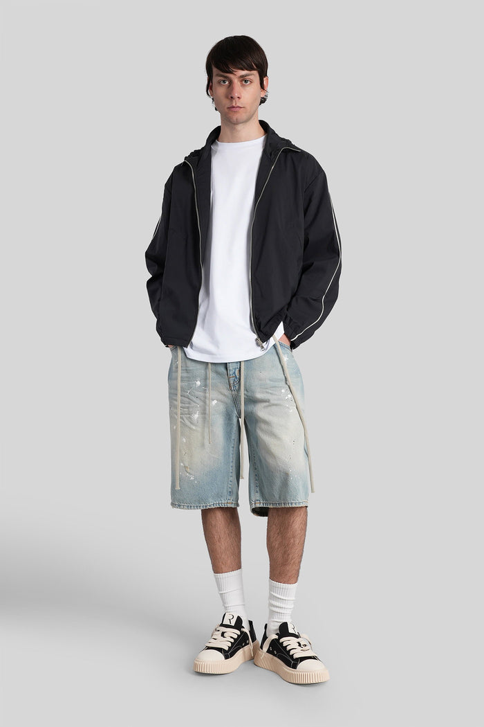 02 Denim Shorts Cyan Abbigliamento