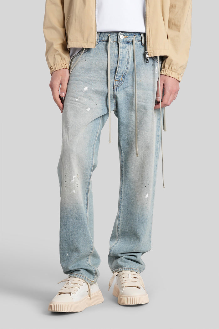 01 Denim Jeans Cyan Abbigliamento