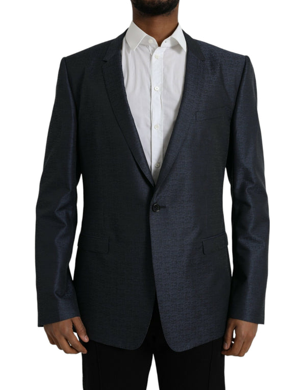 Dolce & Gabbana 54% Virgin Wool 46% Polyester; Lining: 85% Silk 15% Viscose blazer in blue