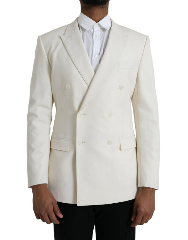 Dolce & Gabbana 98% Virgin Wool blazer in white