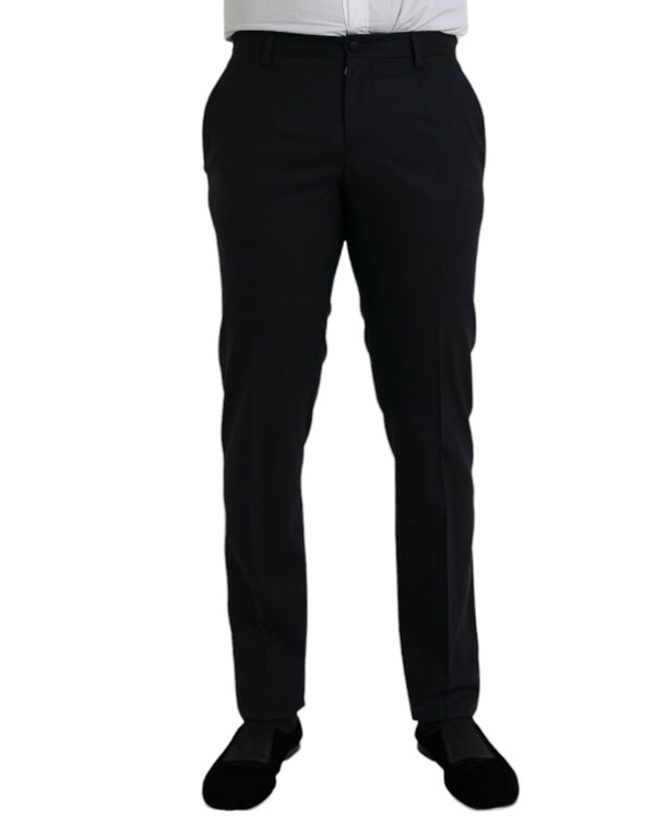 Dolce & Gabbana 86% Virgin Wool 12% Silk 2% Polyester; Lining: 90% Silk 10% Viscose trousers in navy