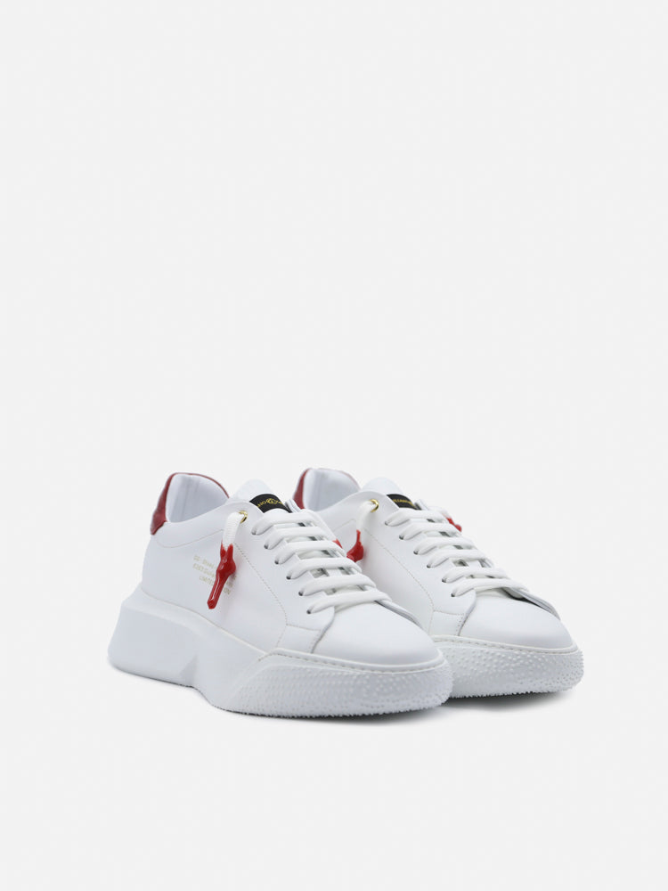 Giuliano Galiano Sneakers White, Red Calfskin