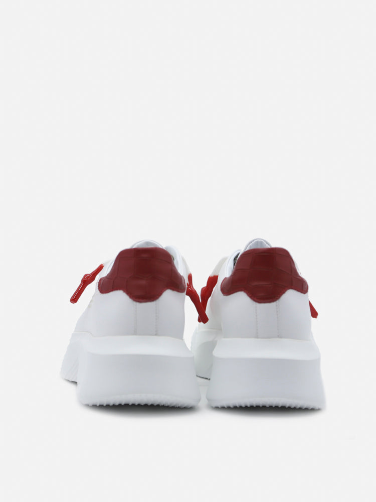 Giuliano Galiano Sneakers White, Red Calfskin