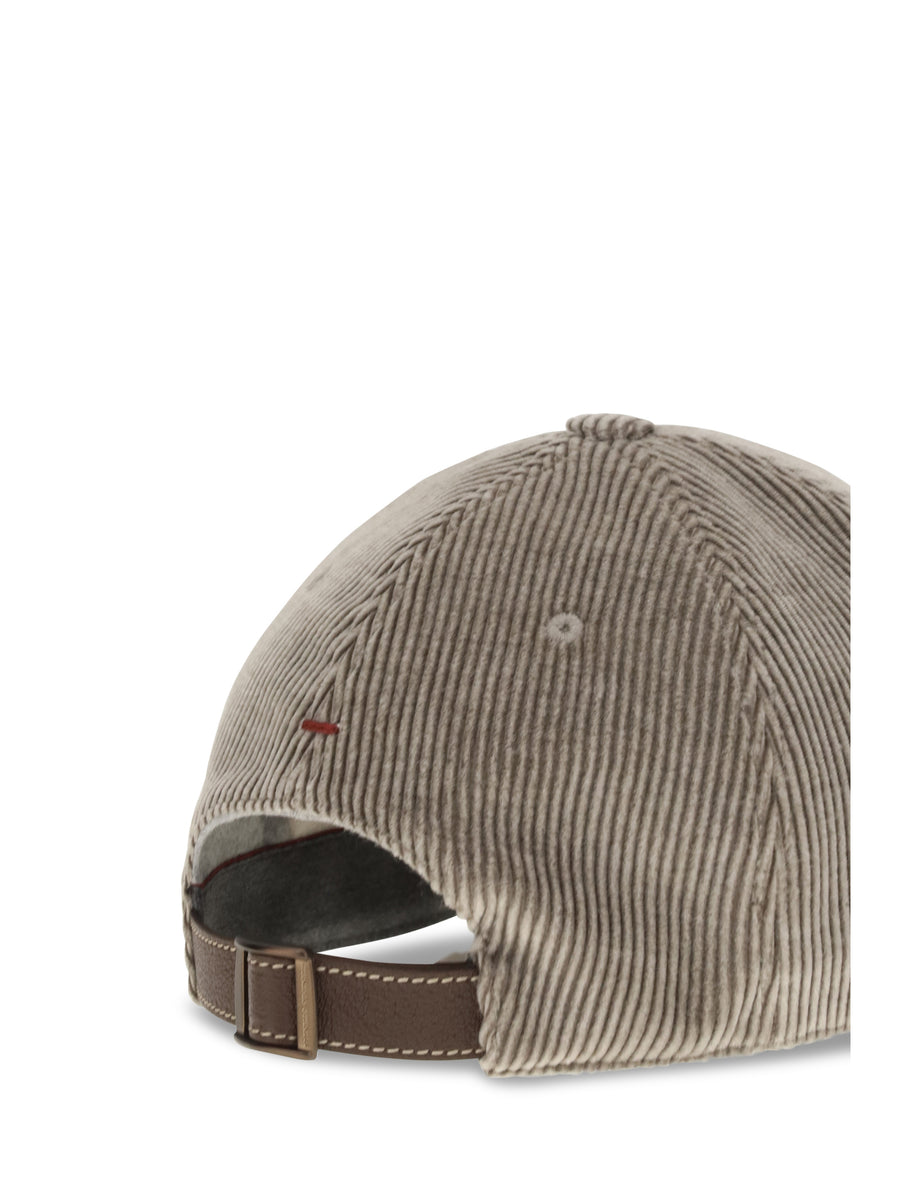 Baseball Cap Ribbed Granite Cotton Hat