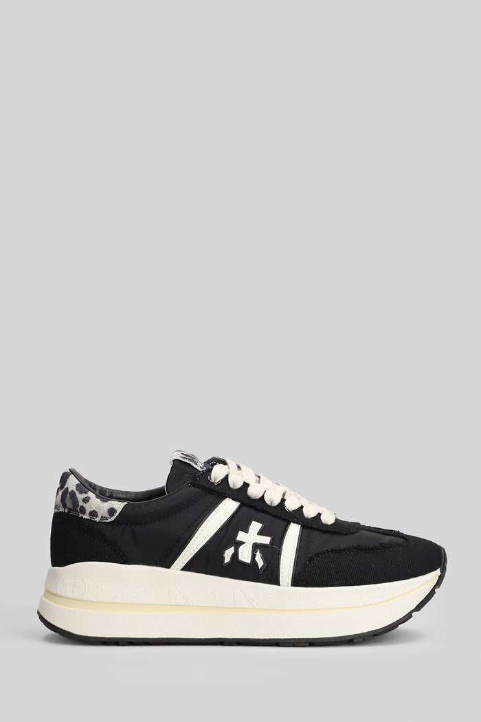 Bethcoin Sneakers Black Fabric Scarpe