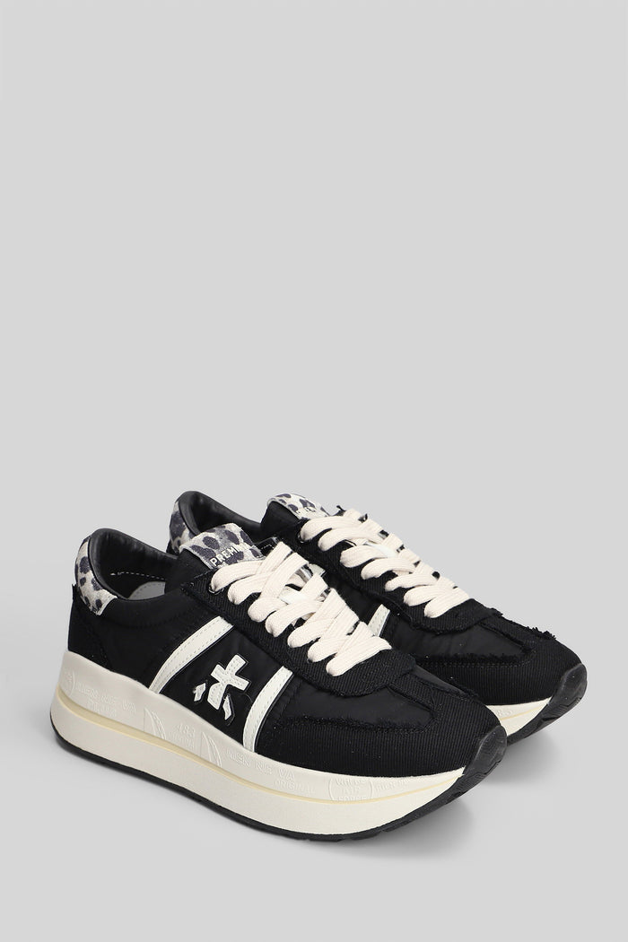 Bethcoin Sneakers Black Fabric Scarpe