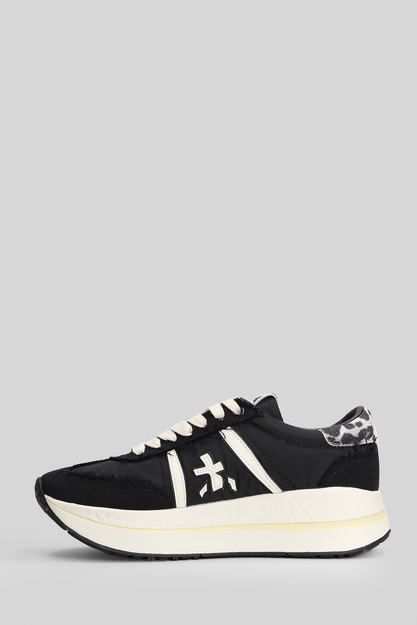 Bethcoin Sneakers Black Fabric Scarpe
