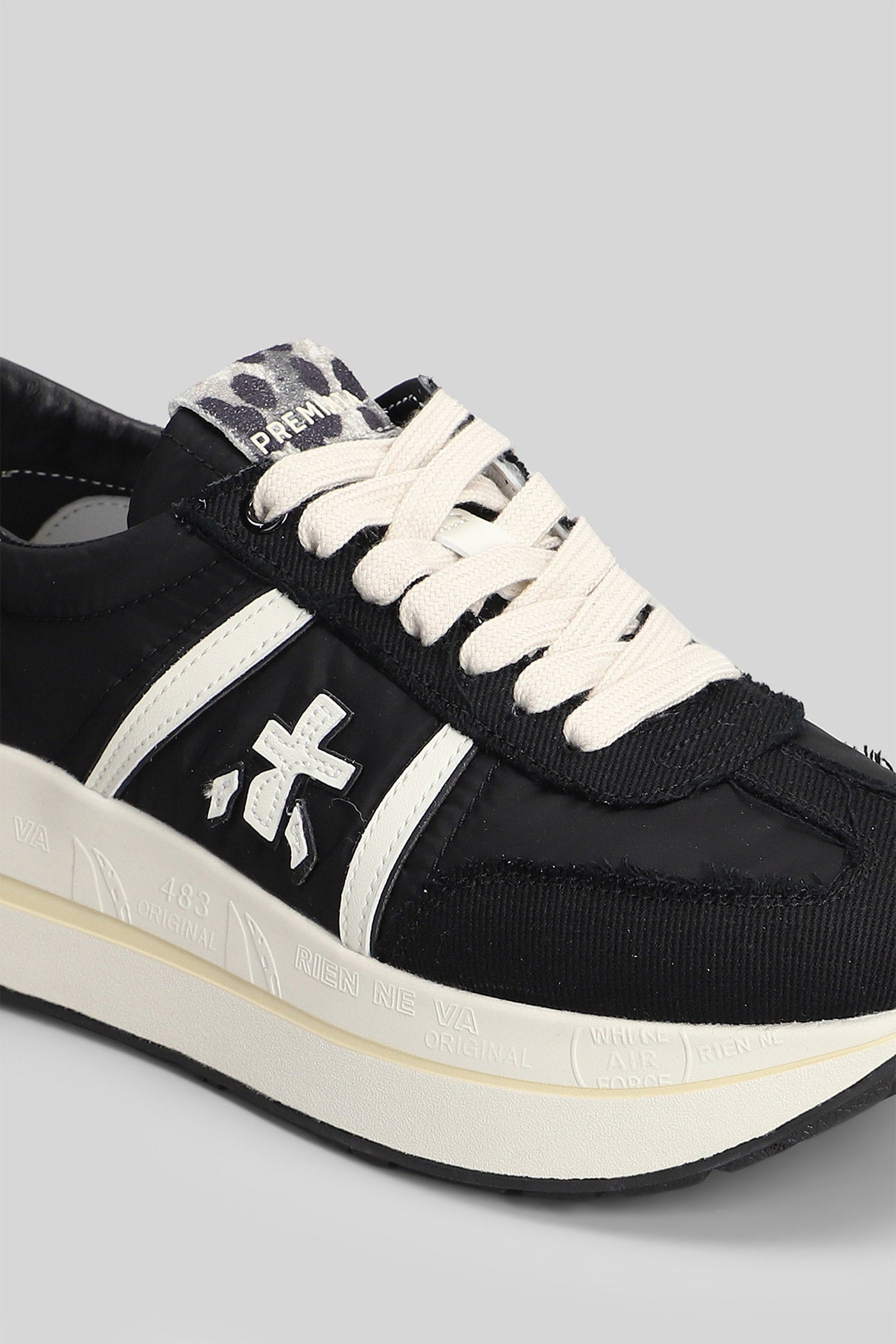 Bethcoin Sneakers Black Fabric Scarpe