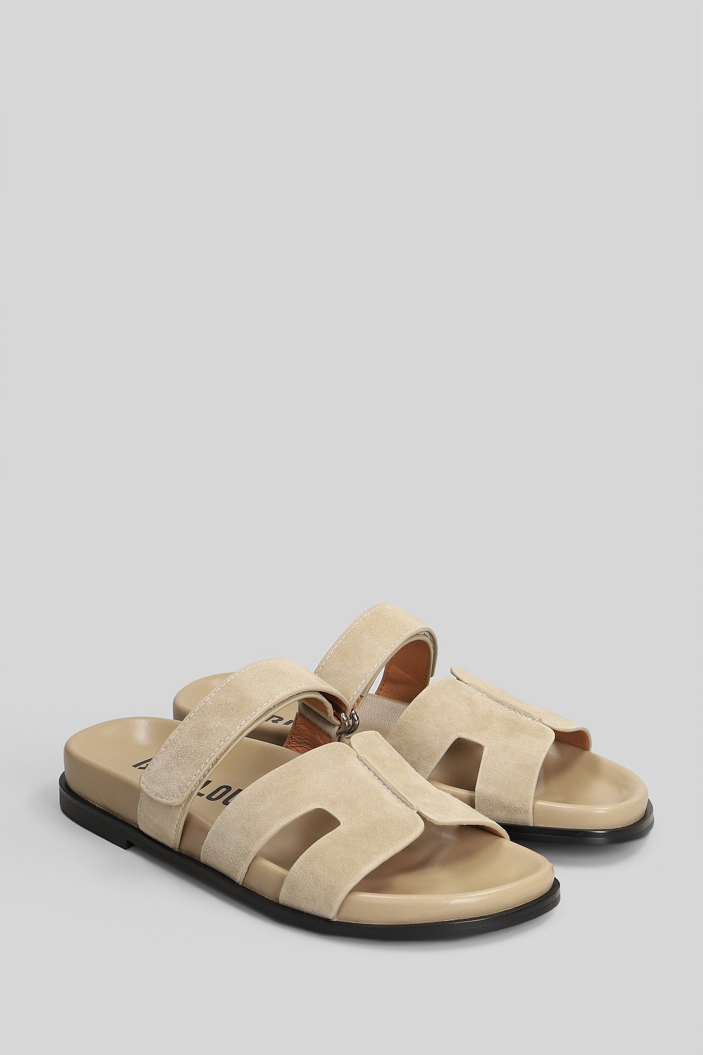 Mindy Flat Flats Taupe Suede Scarpe