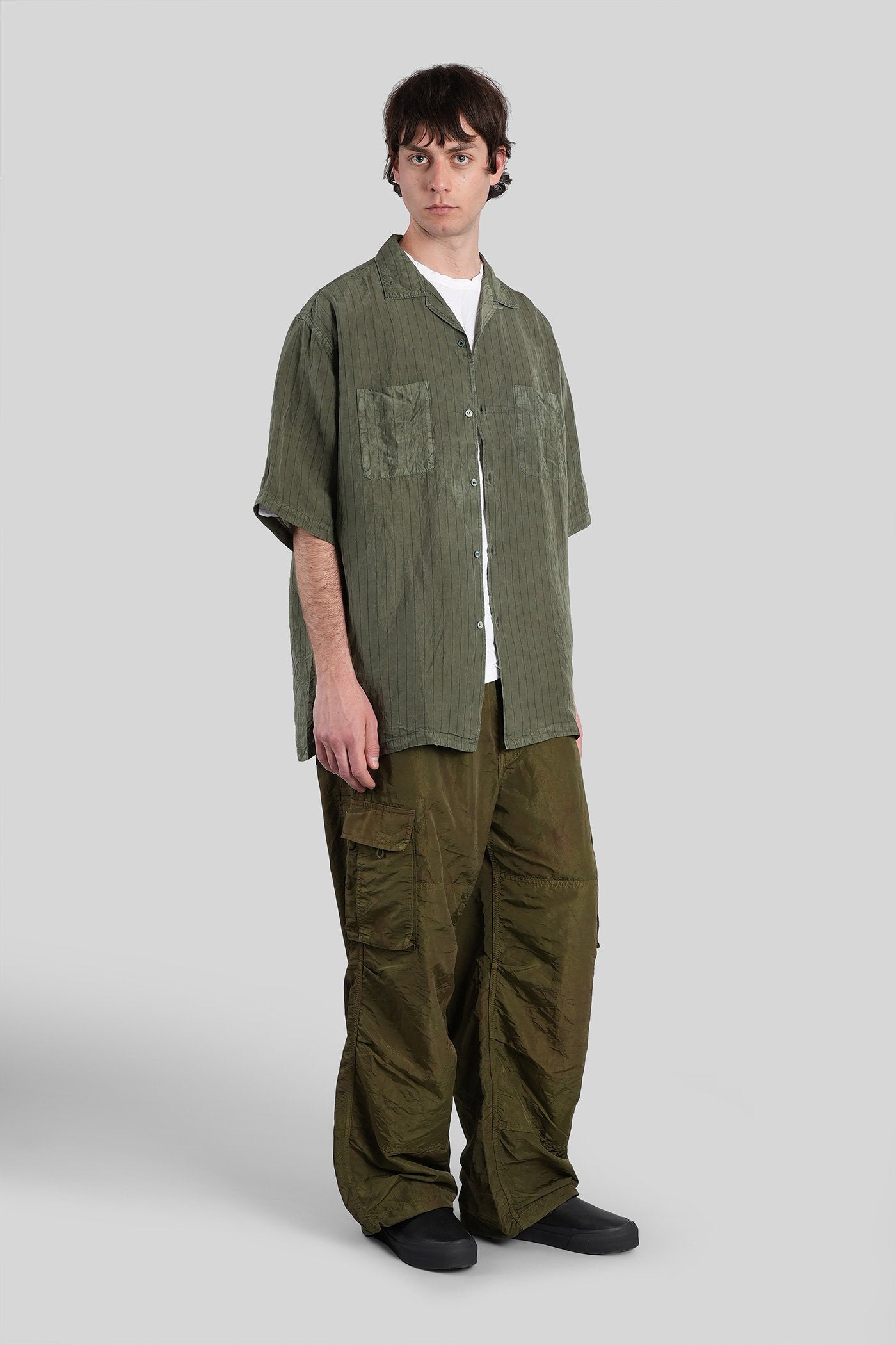 Pants Green Nylon Abbigliamento