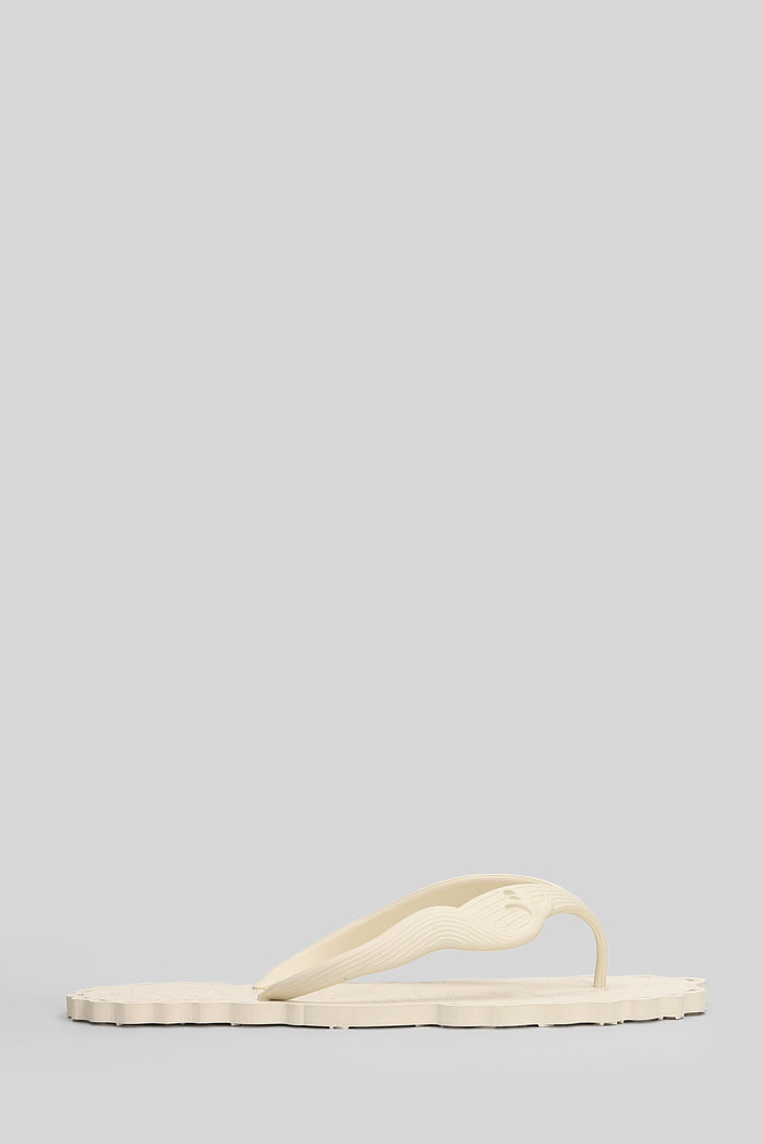Seafoam Thong Flats Beige Polyuretan Scarpe