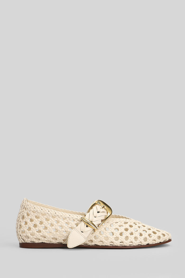 Alchemy Ballet Flats Beige Leather Scarpe