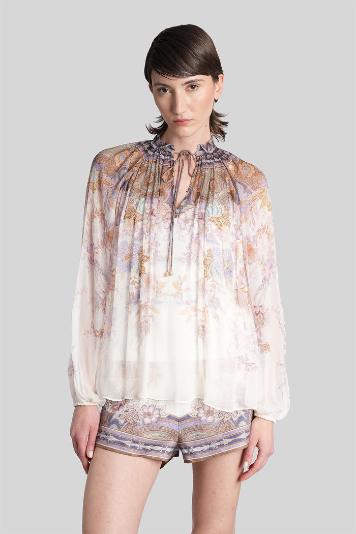 Blouse Beige Viscose Abbigliamento