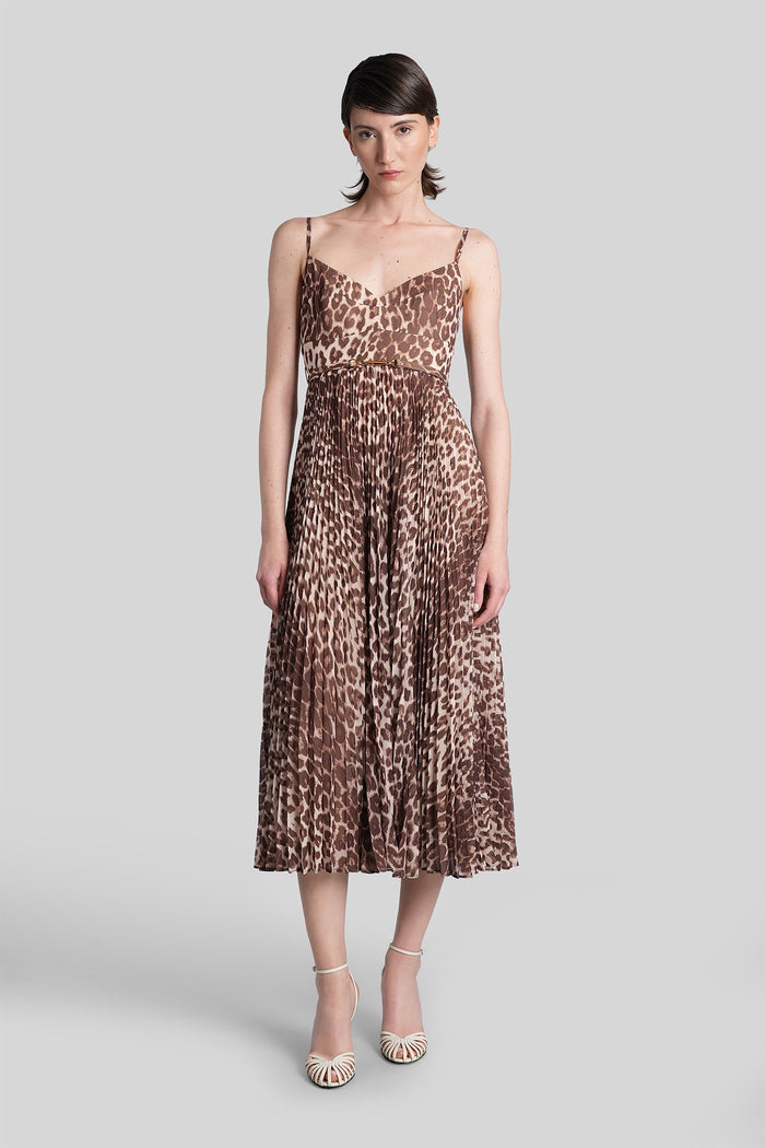 Long Dress Animalier Polyester Abbigliamento