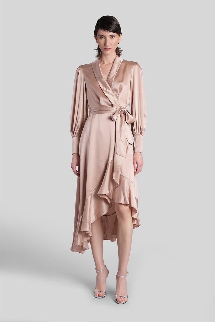 Long Dress Rose-Pink Silk Abbigliamento