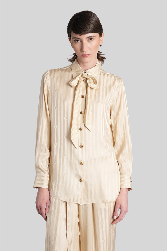 Shirt Beige Silk Abbigliamento