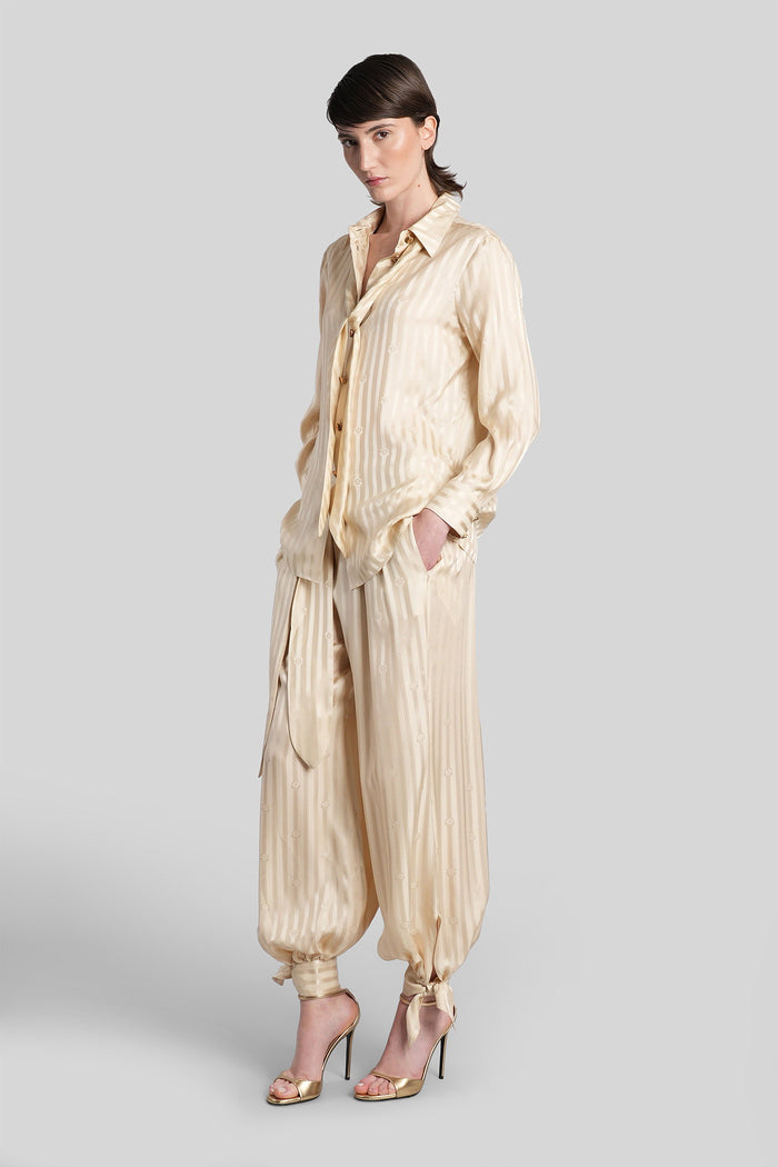 Shirt Beige Silk Abbigliamento